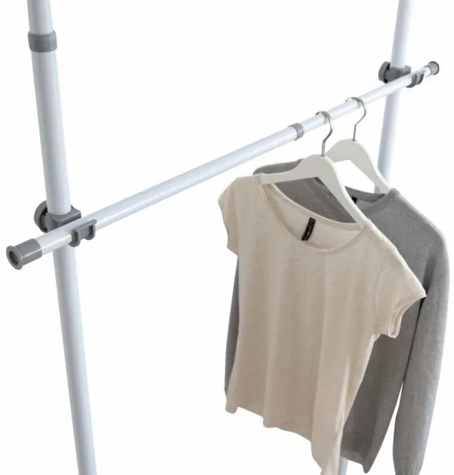 Szyna do garderoby, drążek do ubrań HERKULES 2 sztuki, 75-120cm, WENKO