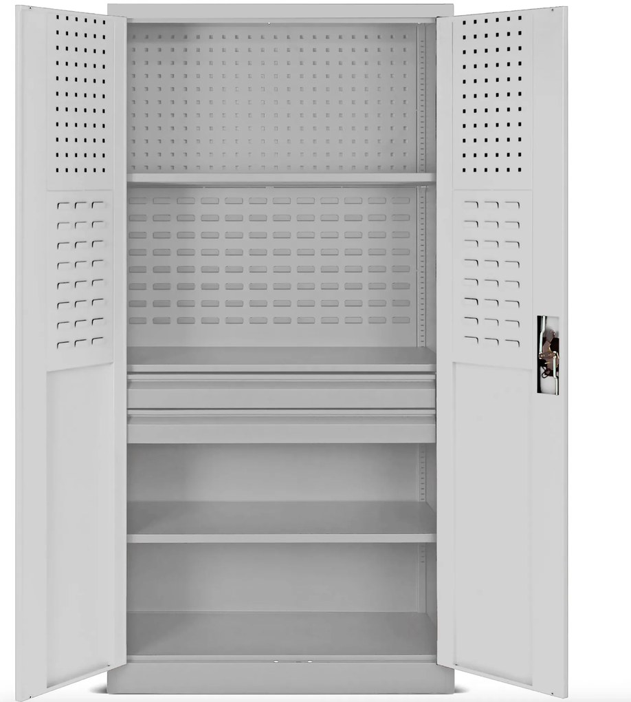 Szafa narzędziowa SZYMON, 920 x 1850 x 500 mm, szara