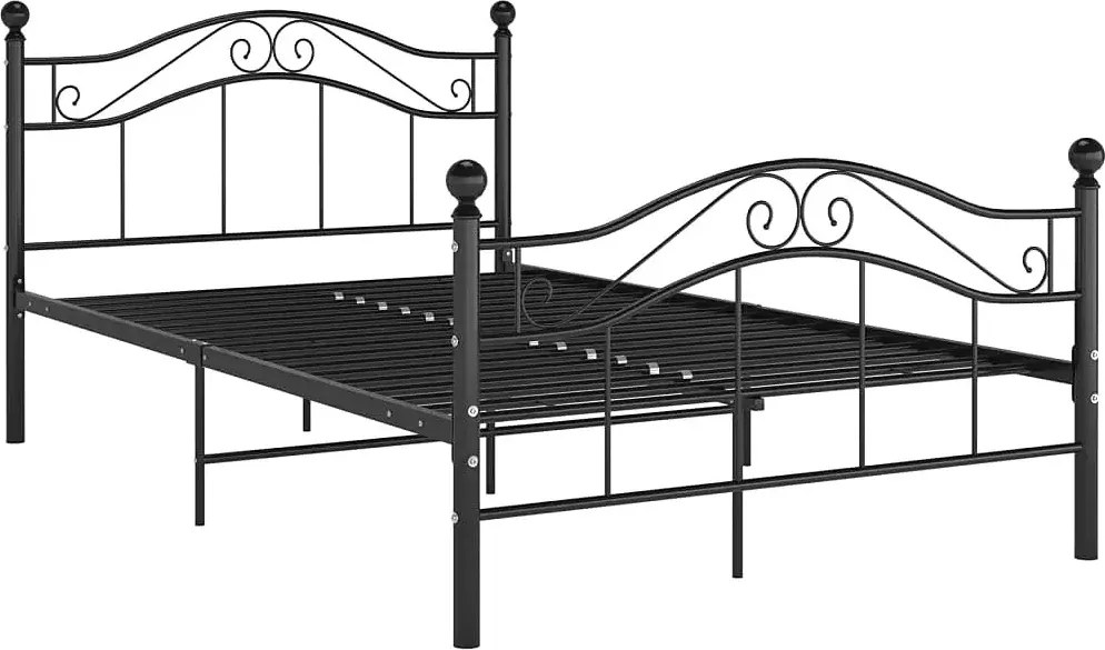 Metalowe czarne loftowe łózko 120x200 cm D9-D00