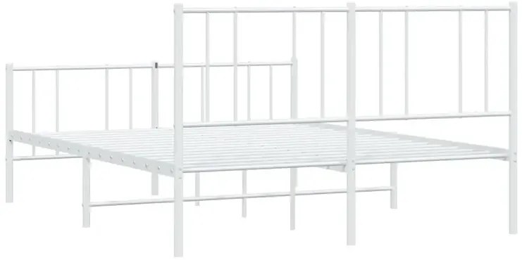 Białe pojedyncze łóżko metalowe 90x200 cm B3-K51