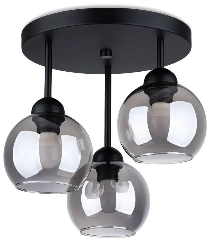 Lampa sufitowa z 3 kloszami na okrągłej podsufitce - 4X A158 C9-Z60