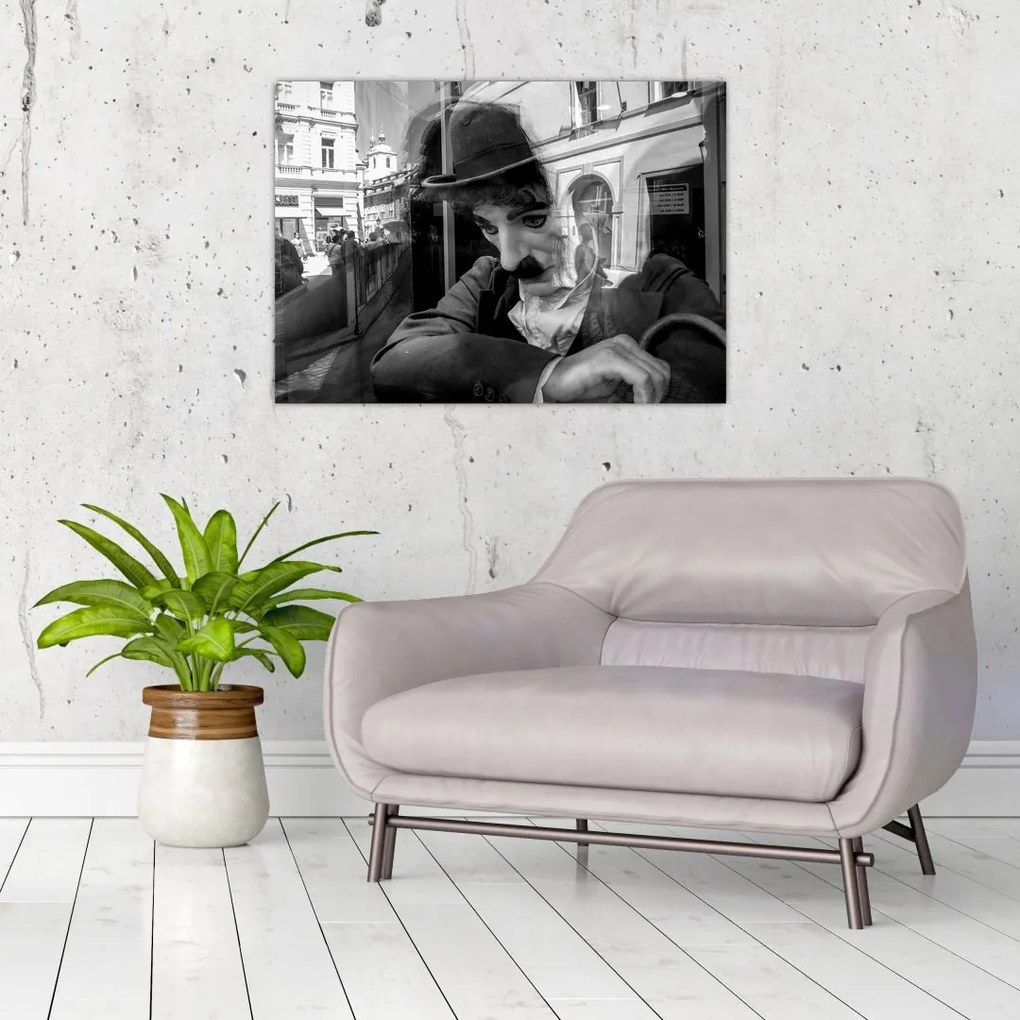 Obraz - Charles Chaplin w Pradze (70x50 cm)