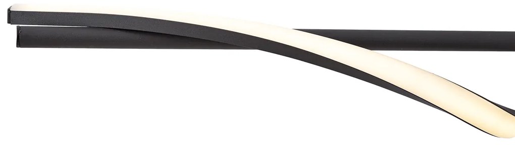 Designerska lampa wisząca czarna 110 cm z wbudowanymi diodami LED z 3-stopniową regulacją ściemniania - Wokkel