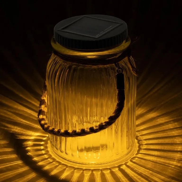 Lampy solarne, 3 LED, plastikowe, ciepły biały, 3 szt.