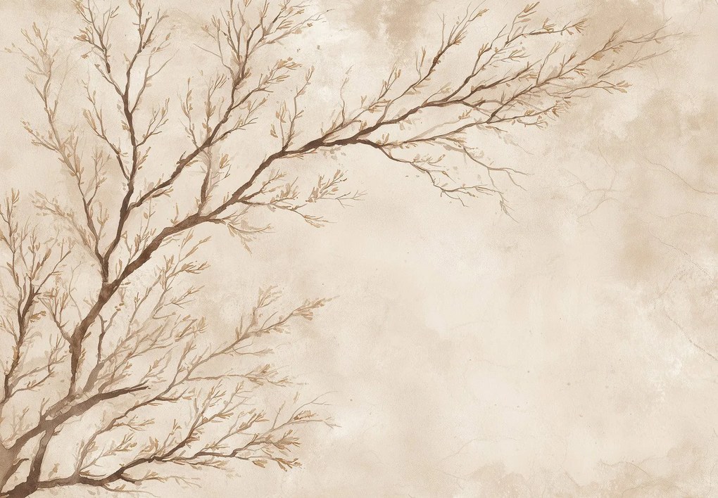Fototapeta - Beżowa gałąź (196x136 cm)