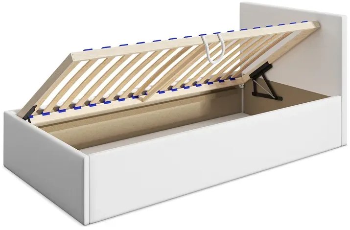 Musztardowe łóżko tapicerowane Meraje 3X - 4 rozmiary