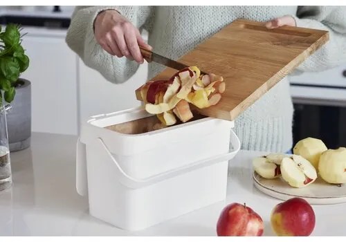 SmartStore Plastikowy kosz na odpady organiczneCollect, biały, 5 l