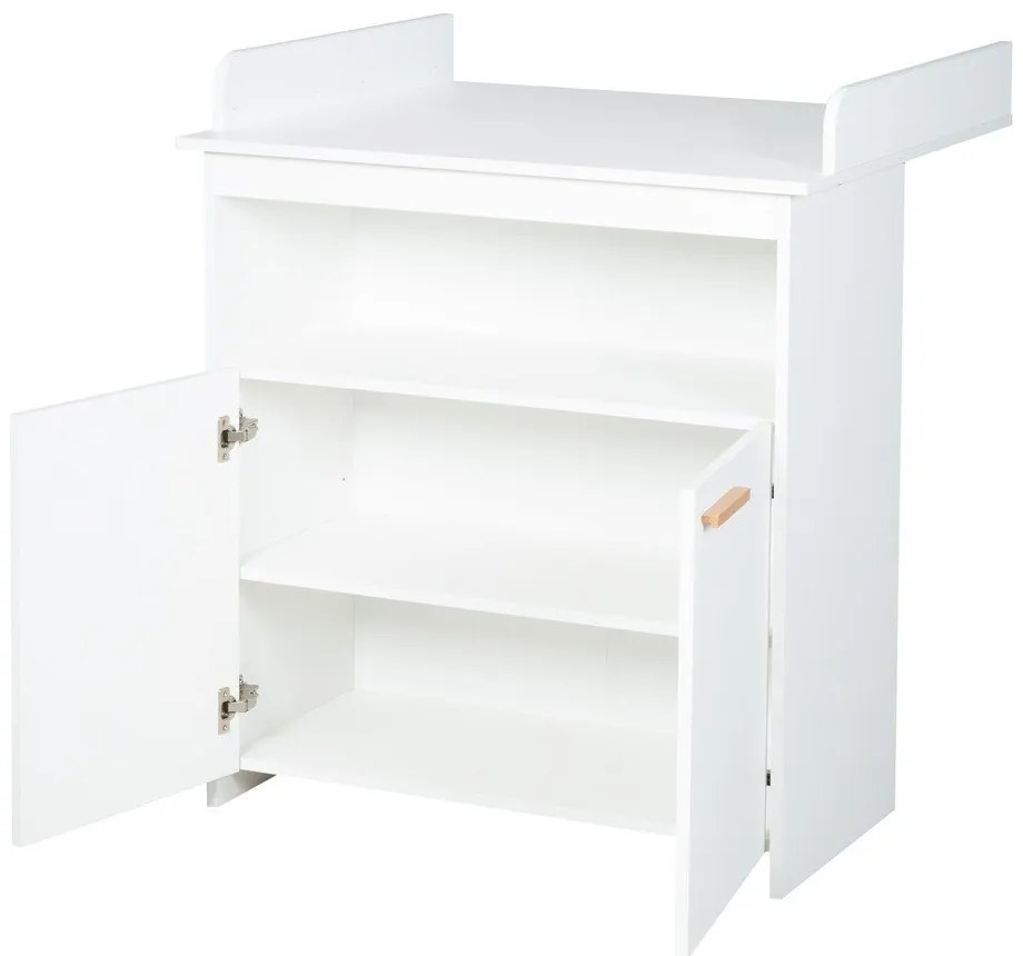 Biała komoda dziecięca z przewijakiem 88x98x75 cm Anton – Roba