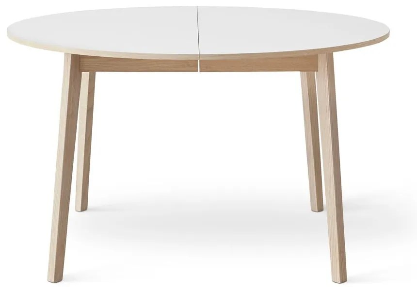 Okrągły rozkładany stół z dodatkowym białym blatem ø 130 cm Single – Hammel Furniture