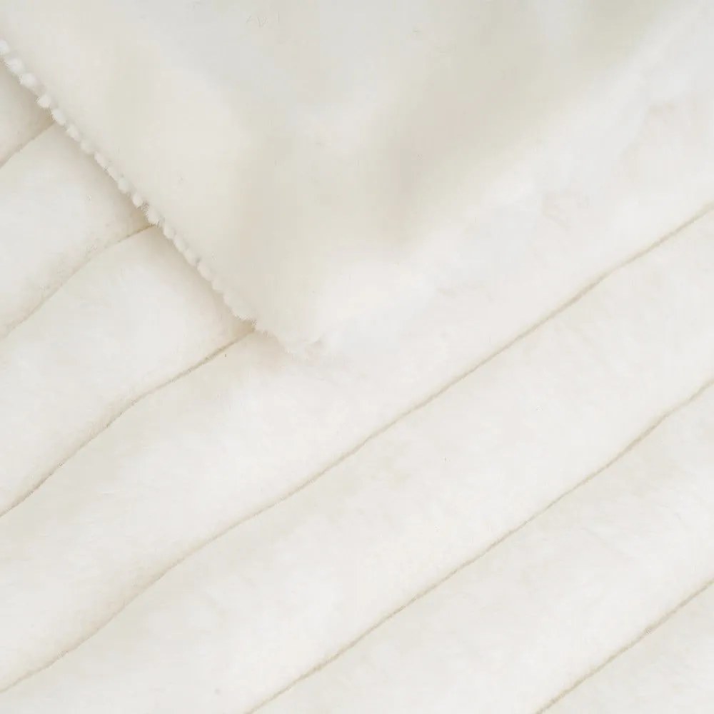 Biały koc z mikropluszu 130x160 cm Fur Velvet – Casa Selección