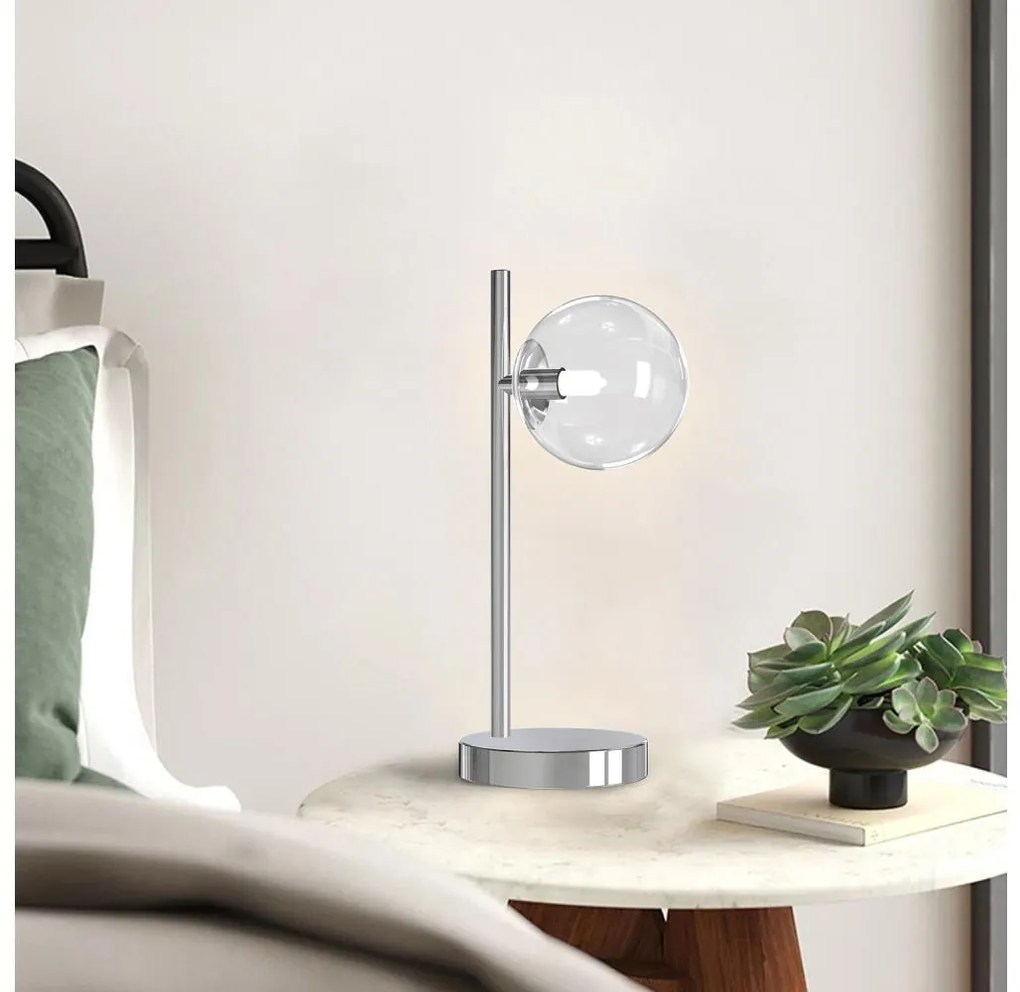 ONLI - Lampa stołowa KIMBERLY 1xG9/6W/230V 35 cm chrom błyszczący