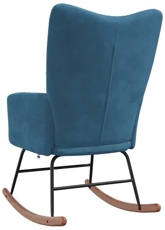 Niebieski nowoczesny fotel bujany R2-N71