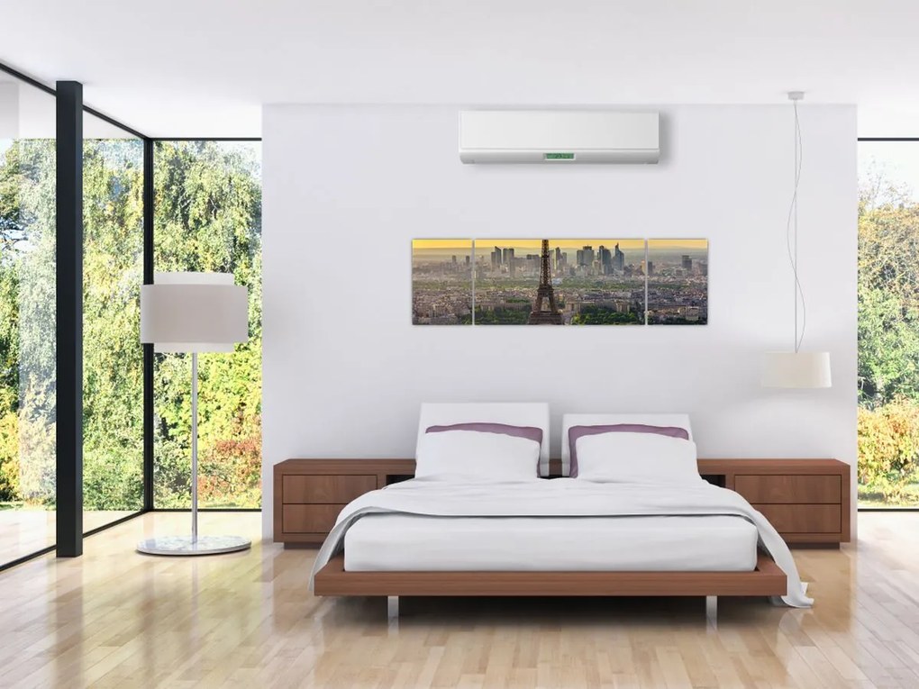 Obraz - Panorama Paryża (170x50 cm)