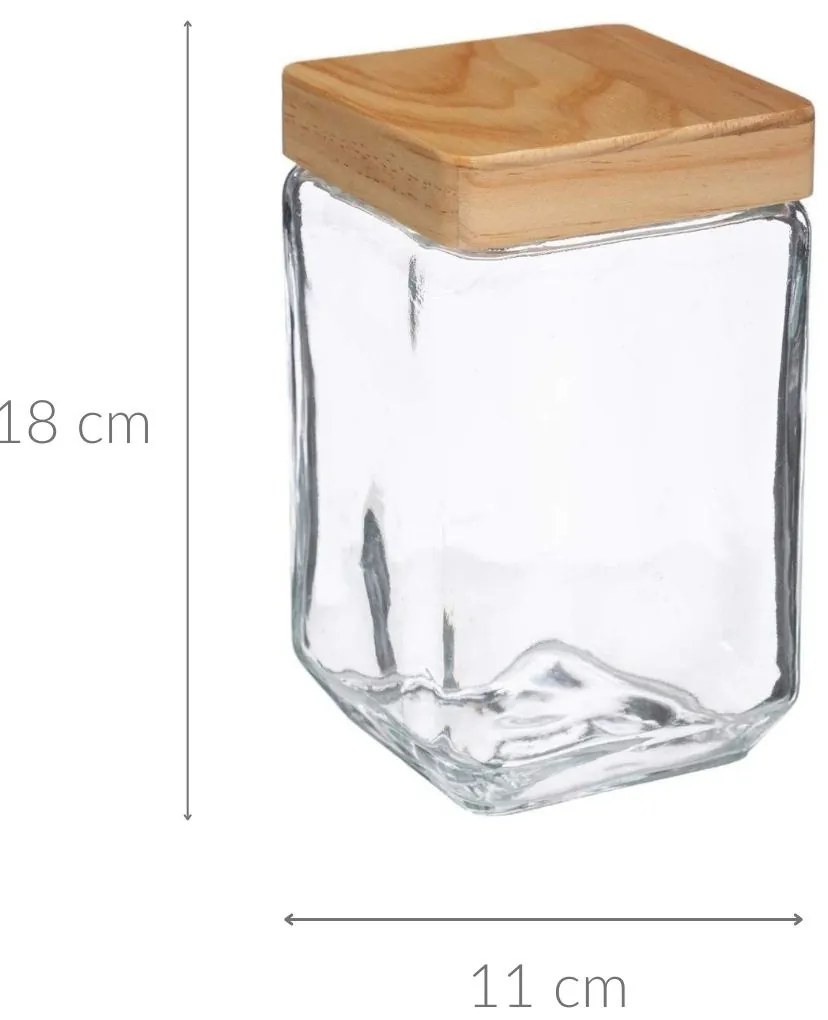 Pojemnik na sypkie produkty spożywcze, 1,7 L, szklany