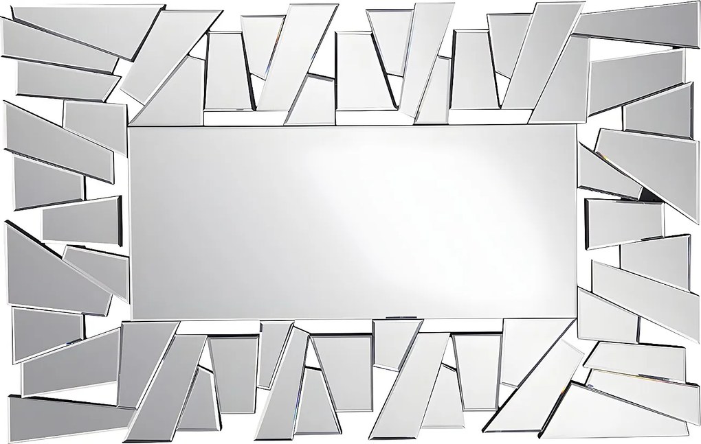 Lustro ścienne ze stali nierdzewnej - Szer. 120 x Wys. 76 cm - UYUNI