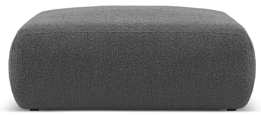 Ciemnoszary puf z materiału bouclé Molino – Micadoni Home