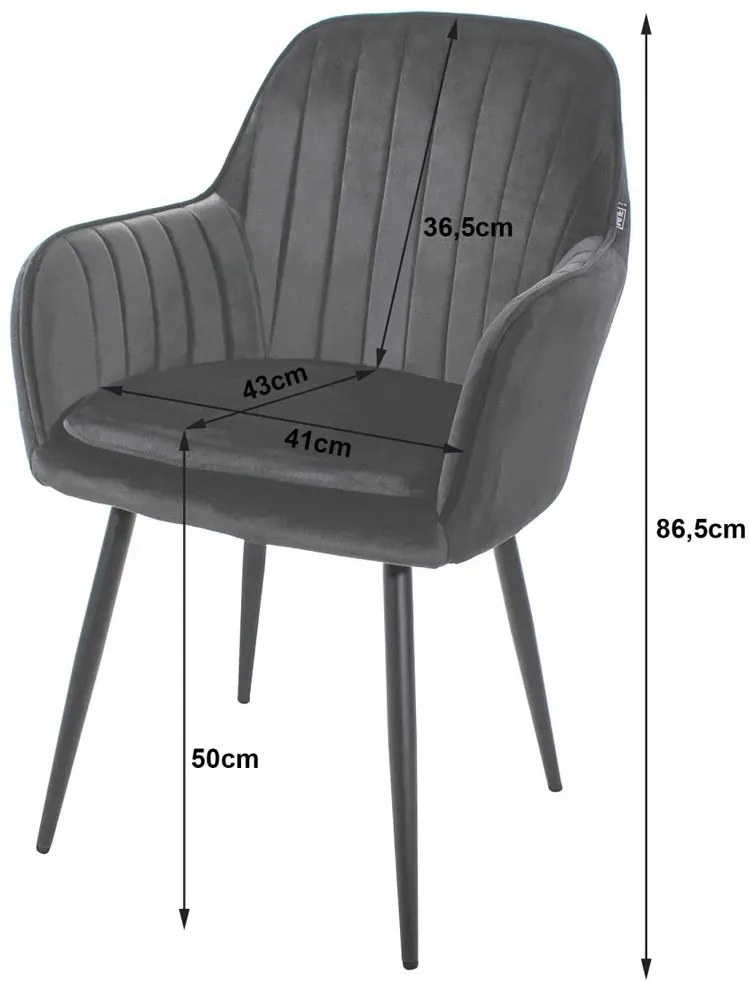 Pikowane czarne krzesło do stołu T7-S35