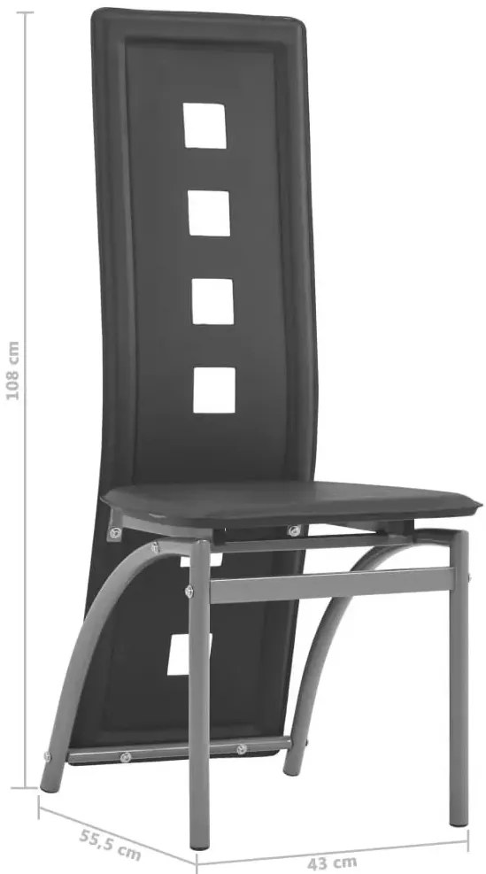 Komplet 4 białych krzeseł do stołu M8-L20