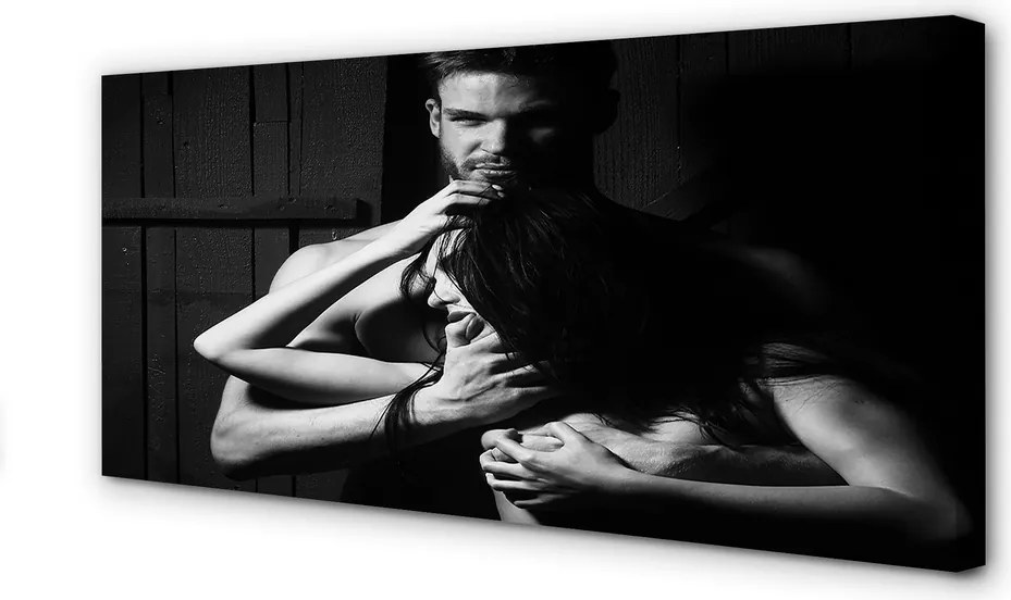 Duży obraz na płótnie Para w Romantycznym Ujęciu