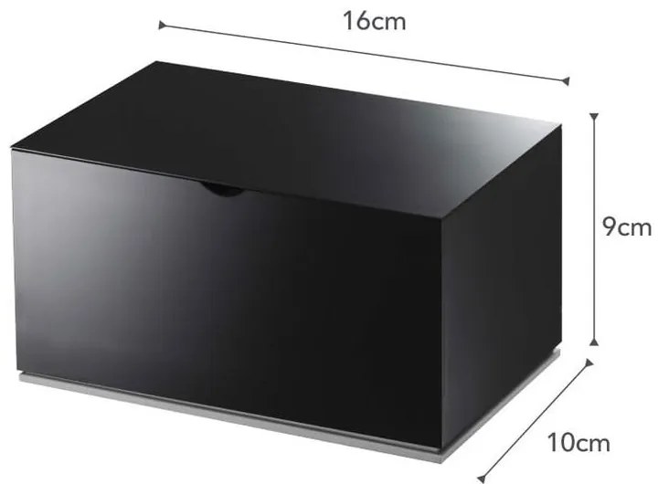 Czarny pojemnik łazienkowy YAMAZAKI Veil