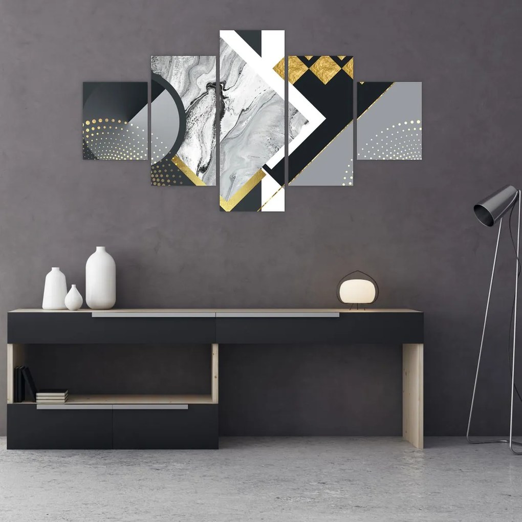 Obraz - Teksturowany kolaż (125x70 cm)