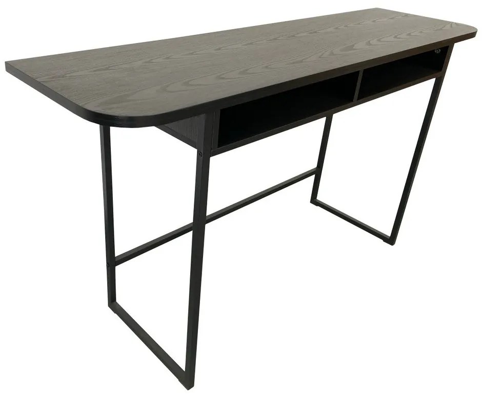 Czarna konsola w dekorze jesionu 40x140 cm Darlington – Actona