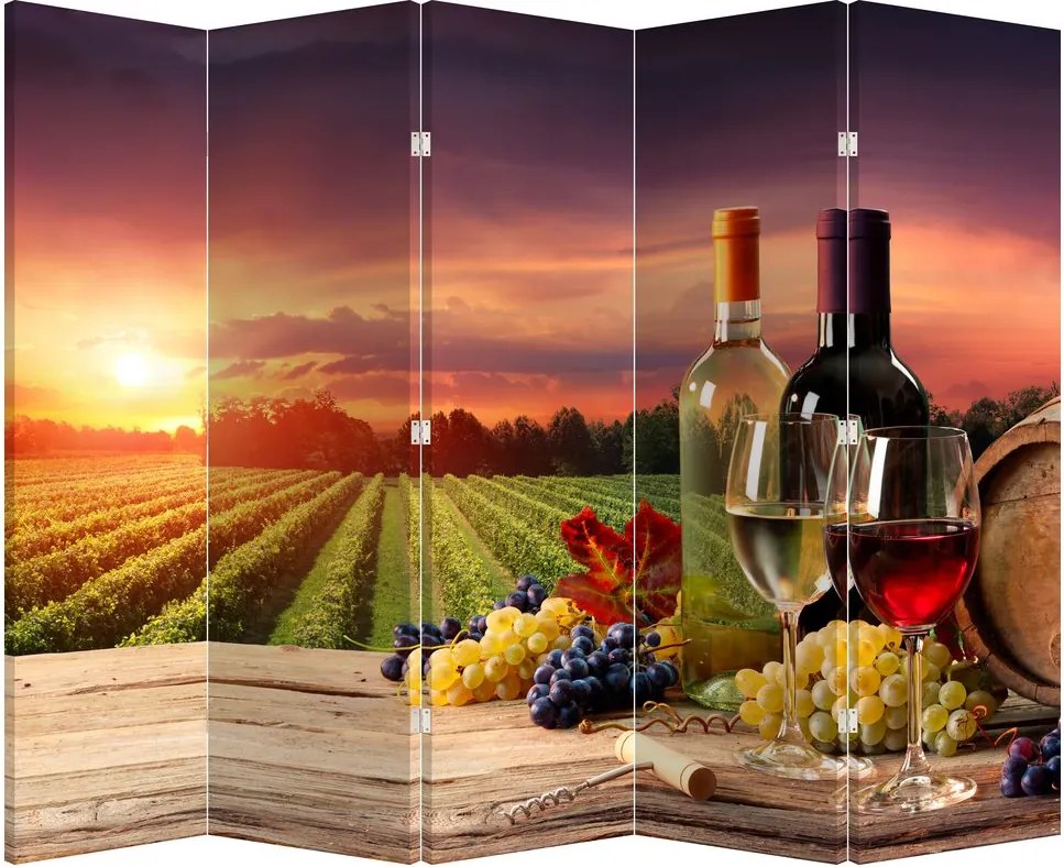 Parawan - Winnica z winem (210x170 cm)