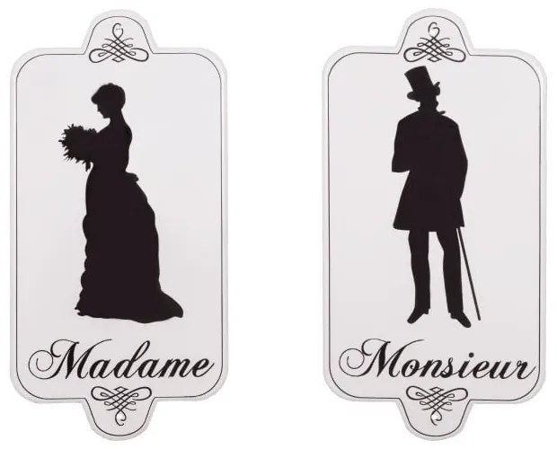Metalowa tabliczka 16,5x33 cm Madame Monsieur – Antic Line