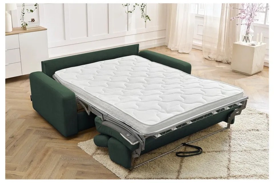 Ciemnozielona rozkładana sofa 215 cm Monaco – Bobochic Paris