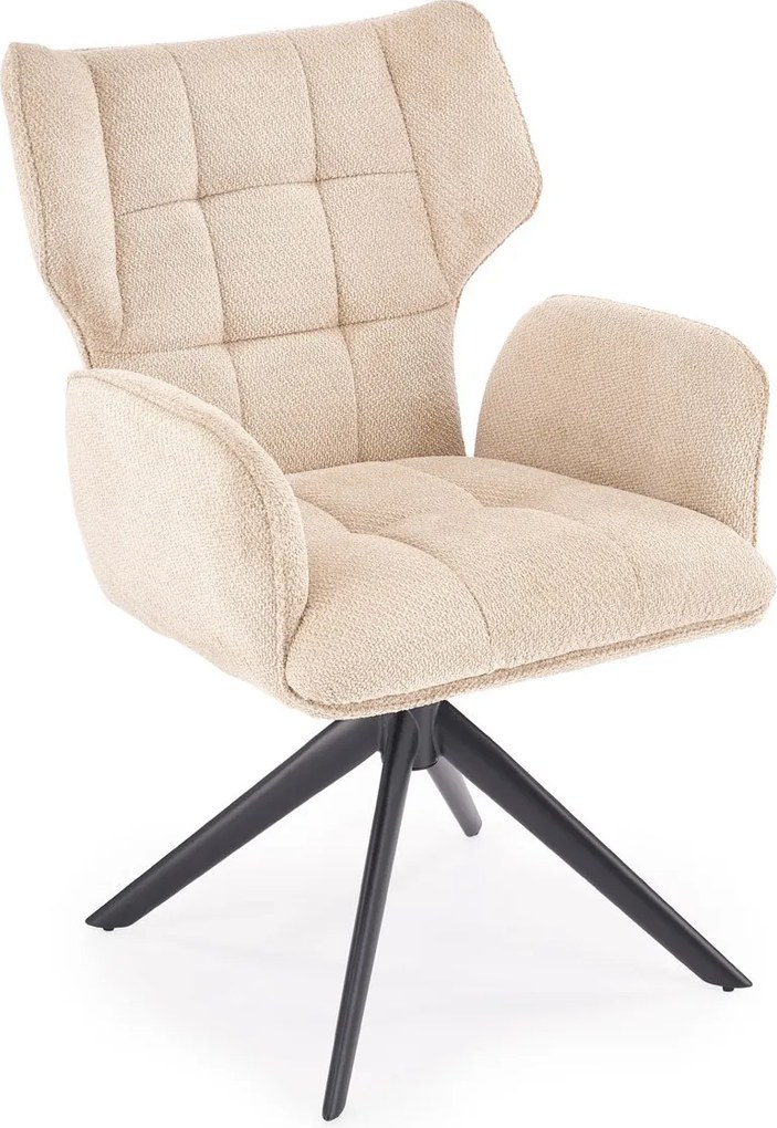 Obrotowe krzesło do jadalni z podłokietnikami K601 Halmar