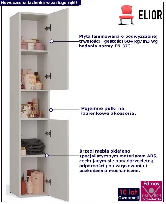 Kaszmirowy wysoki słupek łazienkowy S9-H46