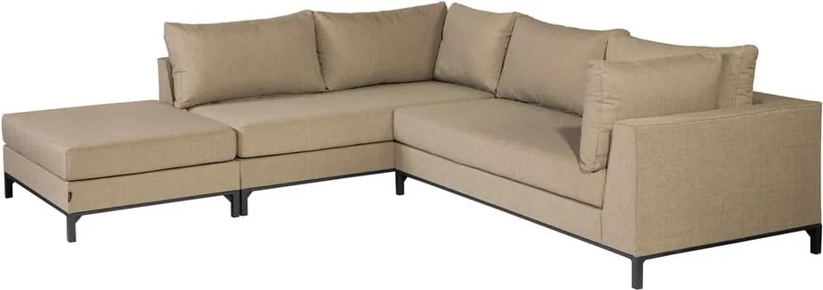 Beżowa sofa ogrodowa Exotan Sicilie, lewostronna