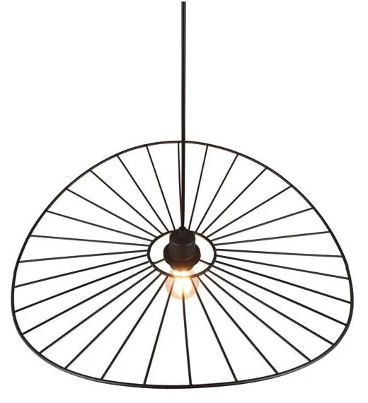 Lampa wisząca w kolorze matowej czerni ø 60 cm Chapeau – Reality