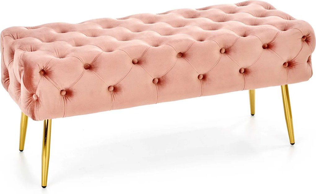 Pikowana velvetowa ławka Athena