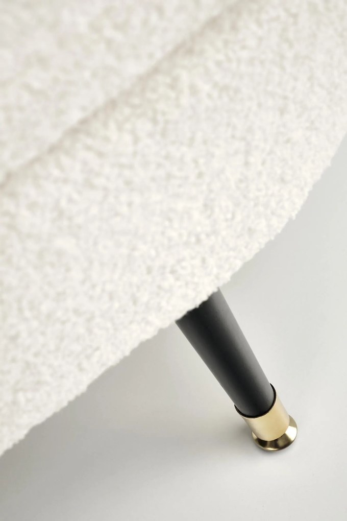 AVEIRO ŁAWKA Z FUNKCJĄ POJEMNIKA PUFA KREMOWA BOUCLE BARANEK