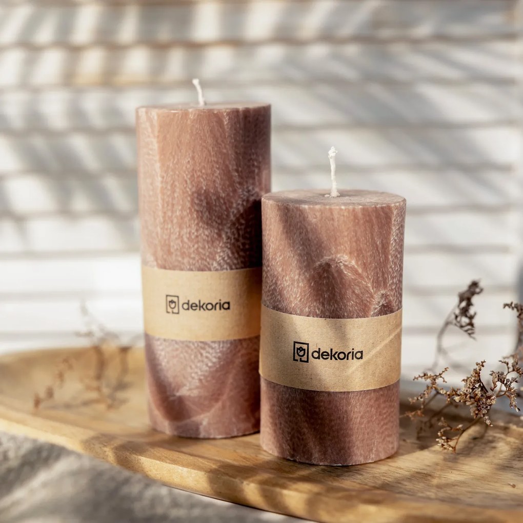 Świeca zapachowa palmowa walec Old Pink