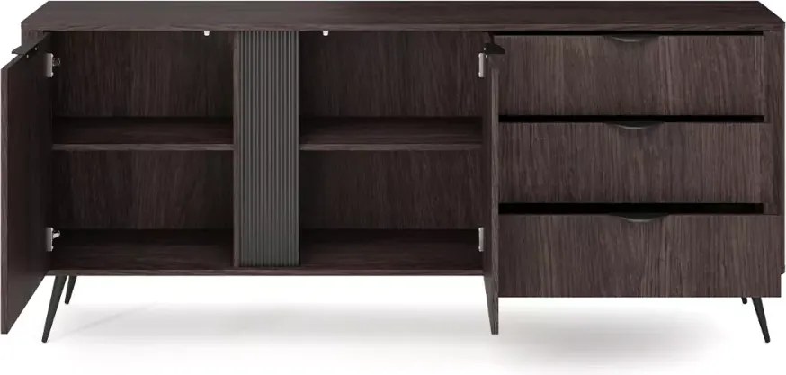 Komoda Valeri III – elegancka komoda z 2 drzwiami i 3 szufladami do salonu, sypialni i biura