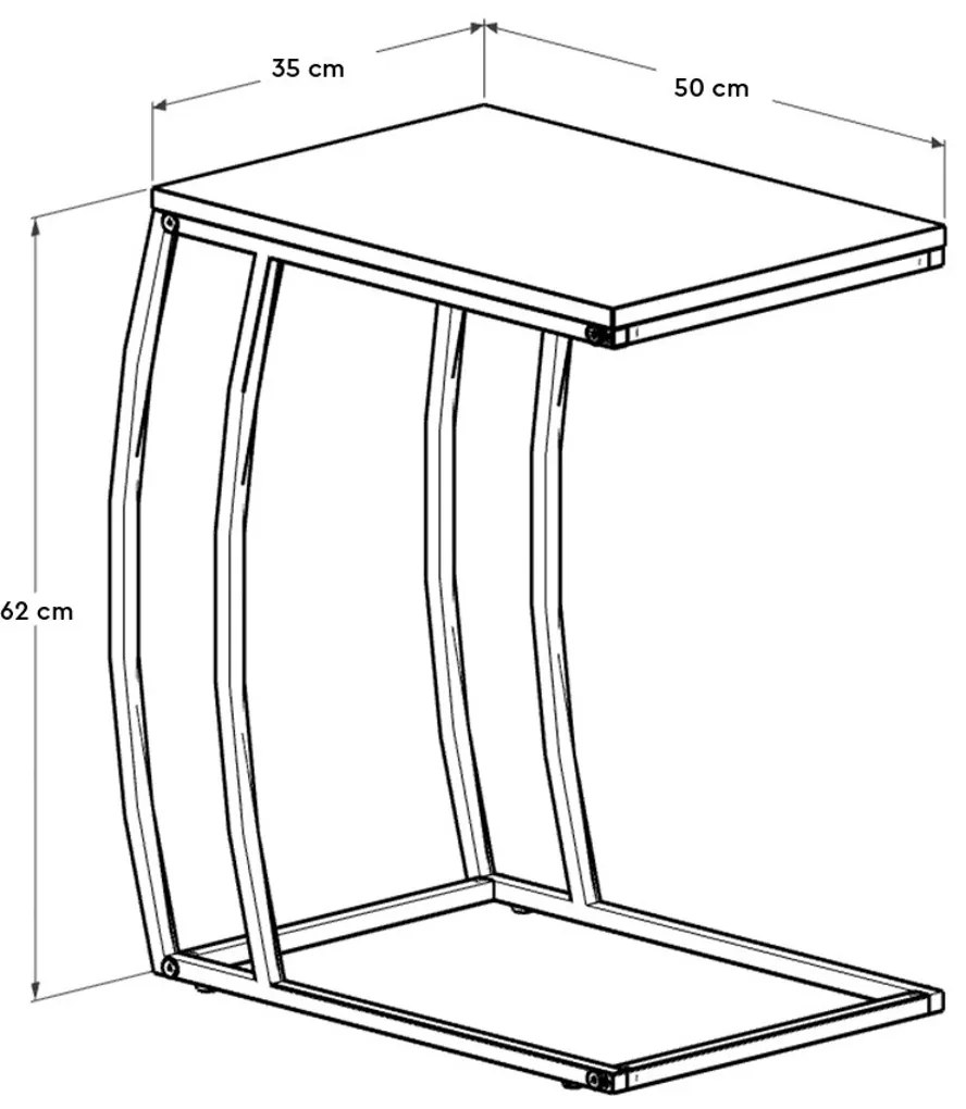 Stolik do odkładania Shape Walnut