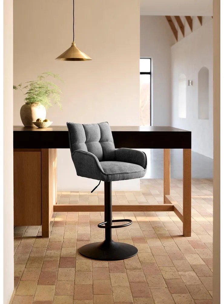 Szare hokery z regulowaną wysokością zestaw 2 szt. Marilla – Unique Furniture