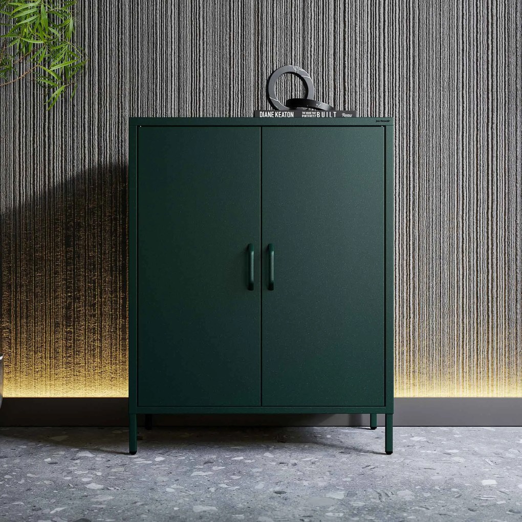 Szafka z półkami VITO, 800 x 1015 x 400 mm, Modern: butelkowa zieleń