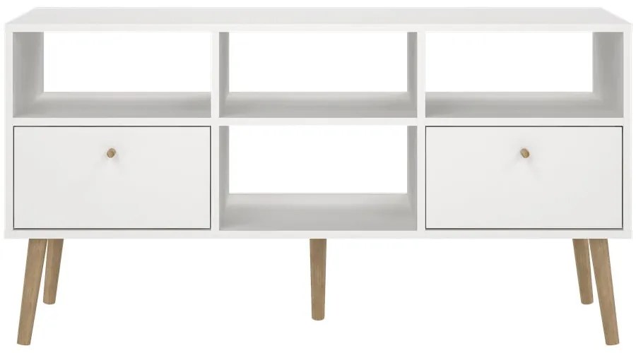 Biała szafka pod TV 117x61 cm Bodo – Tvilum