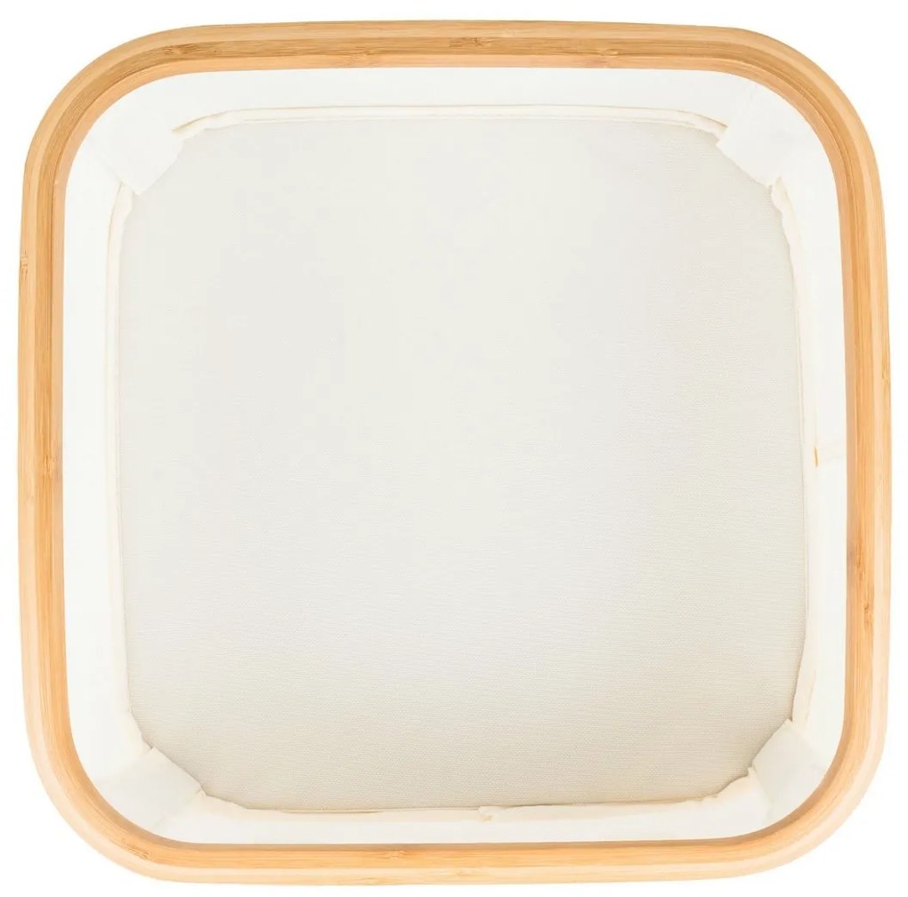 Pojemnik do przechowywania G21 30 x 30 x 15 cm, bambusowy z pokrywką, beżowy