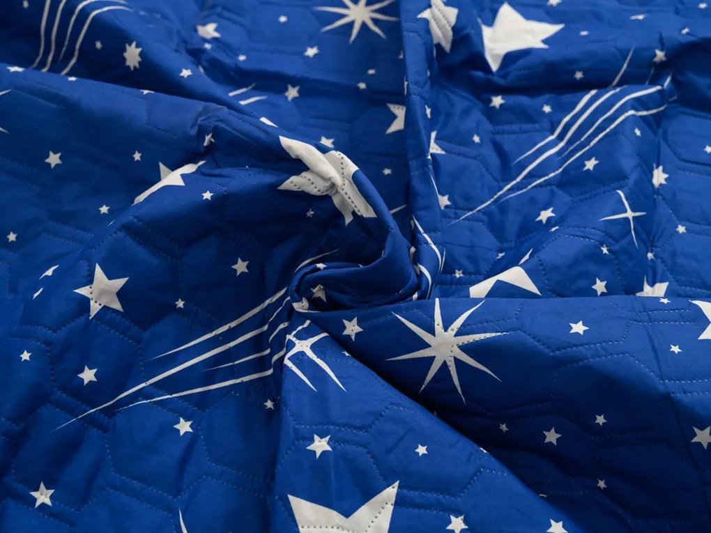 Narzuta na łóżko NIGHT SKY HEXAGON, niebieski Rozmiar: 170 x 210 cm