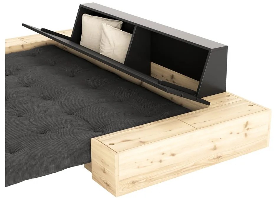 Ciemnoniebieska rozkładana sofa 244 cm Base – Karup Design