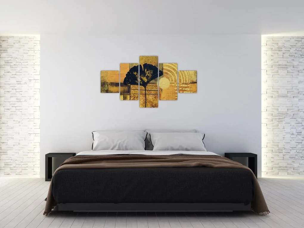 Obraz - Liść miłorzębu (125x70 cm)