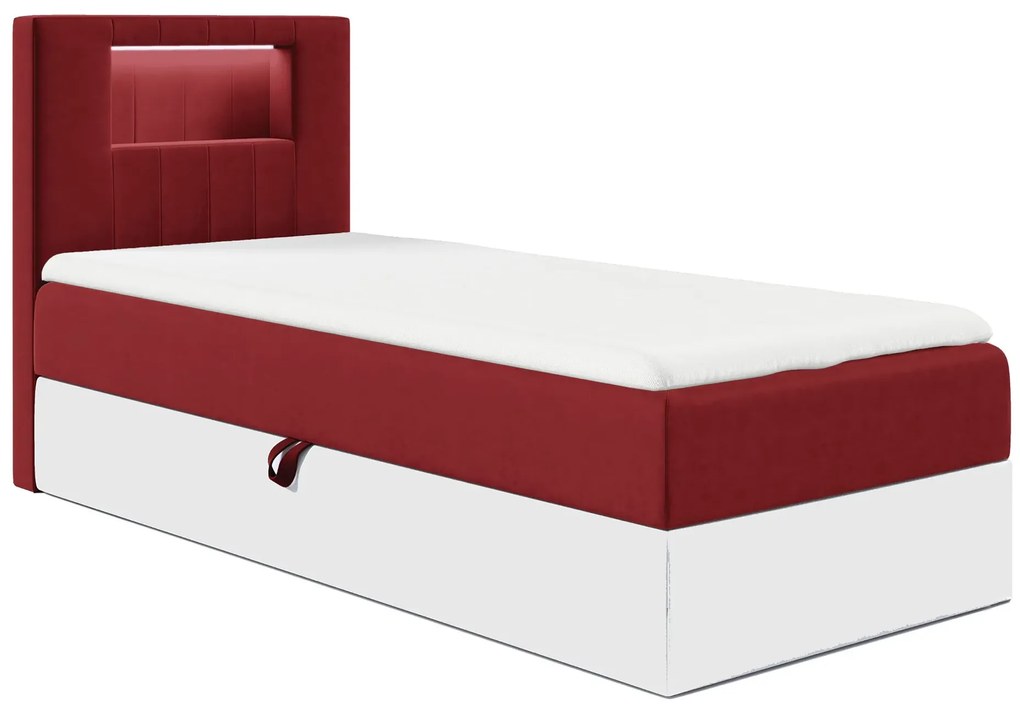 Czerwone pojedyncze łózko kontynentalne 3 rozmiary F0-M26