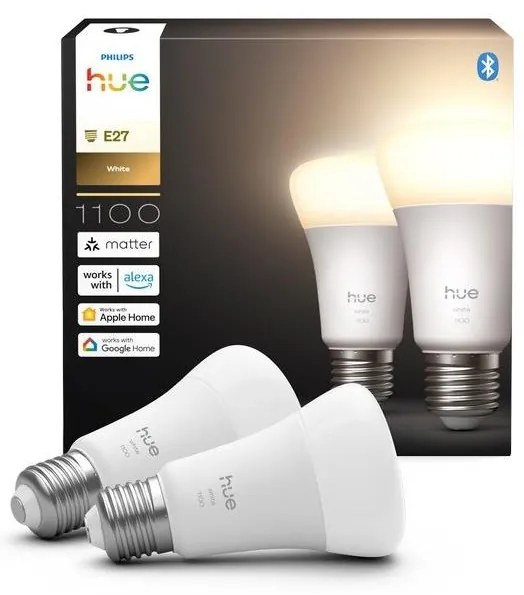 ZESTAW 2 żarówek LED ściemnialnych Philips Hue WHITE E27, 9,5 W, 230 V, 2700 K
