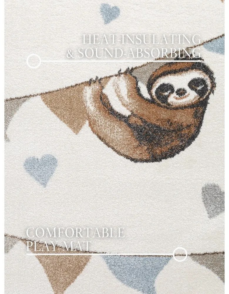 Kremowy dywan dziecięcy 160x230 cm Walk like an Elephant Rainbow Party – Villeroy&amp;Boch