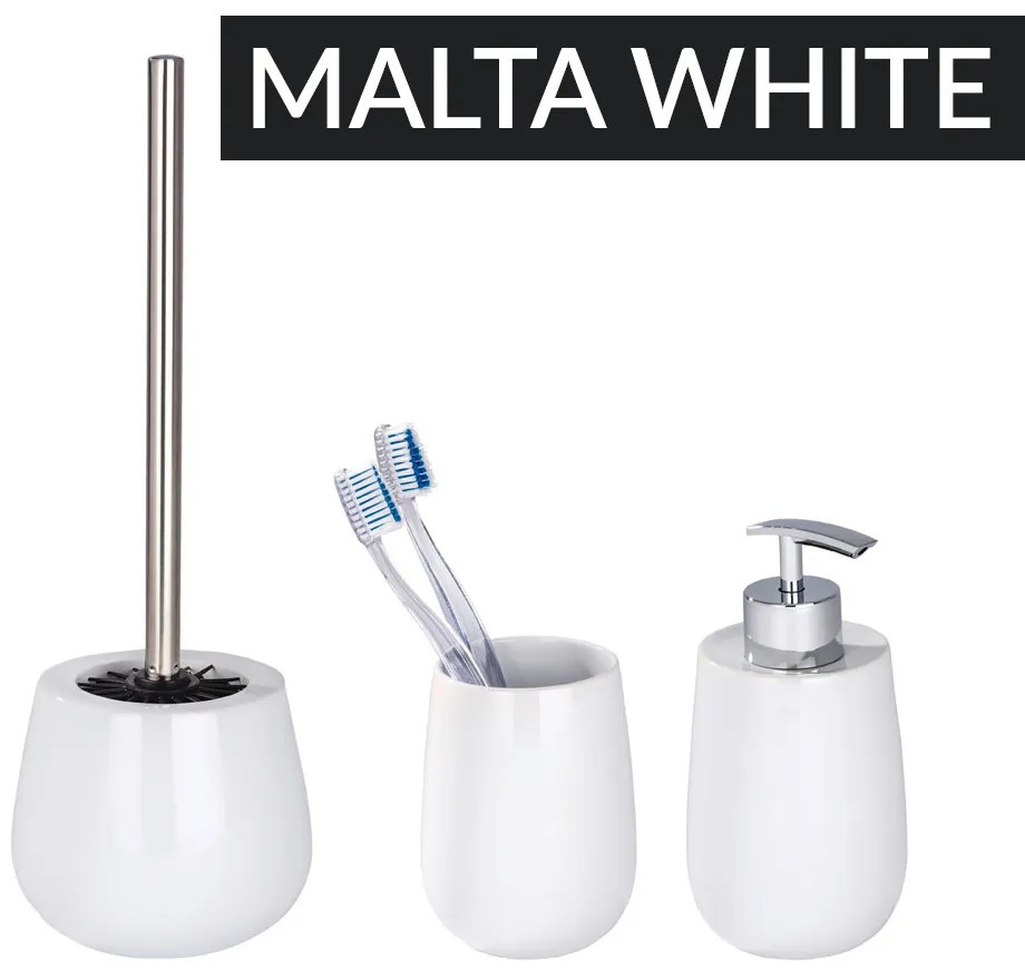 Dozownik do mydła MALTA WHITE - 290 ml, WENKO