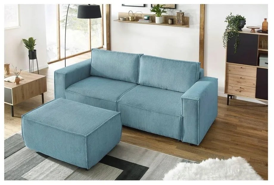 Miętowy sztruksowy podnóżek Nihad – Bobochic Paris